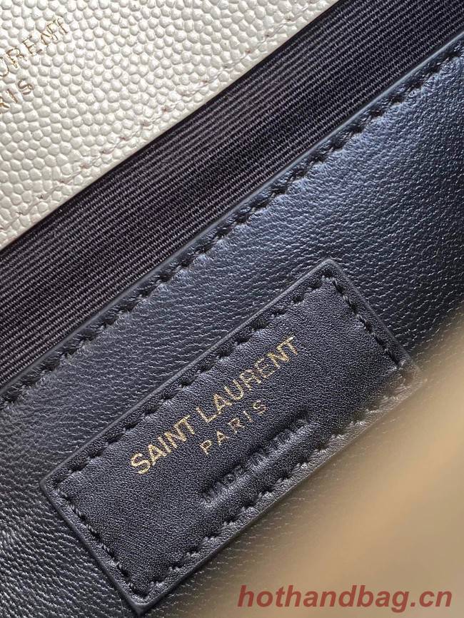 Yves Saint Laurent Calfskin Leather 487206 white&gold