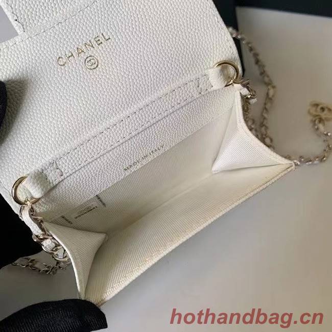 Chanel  Original Grained Calfskin Pocket  81081 white