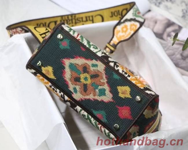 MEDIUM LADY D-LITE BAG M0565O Yellow Multicolor Dior Paisley Embroidery