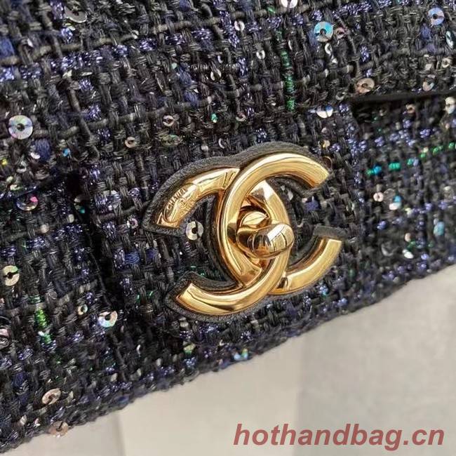 chanel flap bag Tweed 19SS black