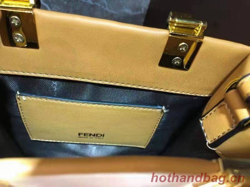 FENDI SUNSHINE SHOPPER leather mini-bag  F1620  orange