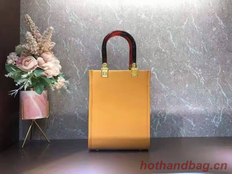 FENDI SUNSHINE SHOPPER leather mini-bag  F1620  orange