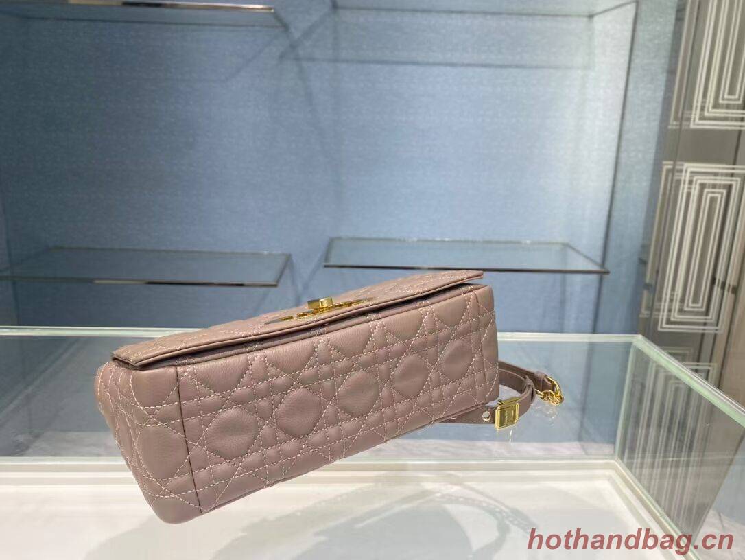 MEDIUM DIOR CARO BAG Soft Cannage Calfskin M9242 pink