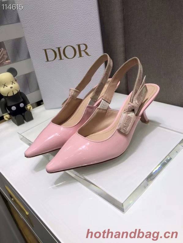 JADIOR SLINGBACK PUMP Patent Calfskin Dior770DJ-2 6.5 cm comma heel