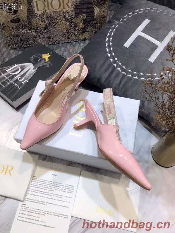 JADIOR SLINGBACK PUMP Patent Calfskin Dior770DJ-2 6.5 cm comma heel