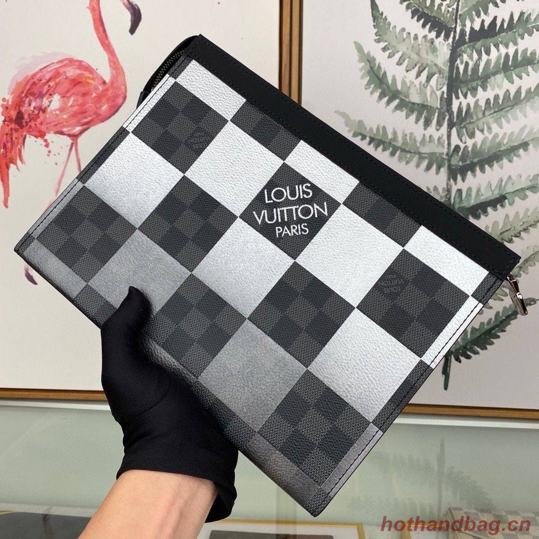 Louis Vuitton Damier Graphite Giant POCHETTE VOYAGE N60412 Black&White