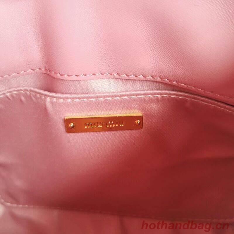 miu miu Matelasse Nappa Leather  Shoulder Bag 5BD188 pink