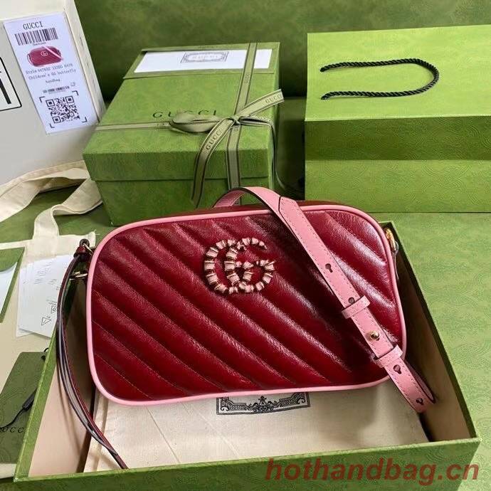 Gucci GG Marmont small shoulder bag 447632 Dark red