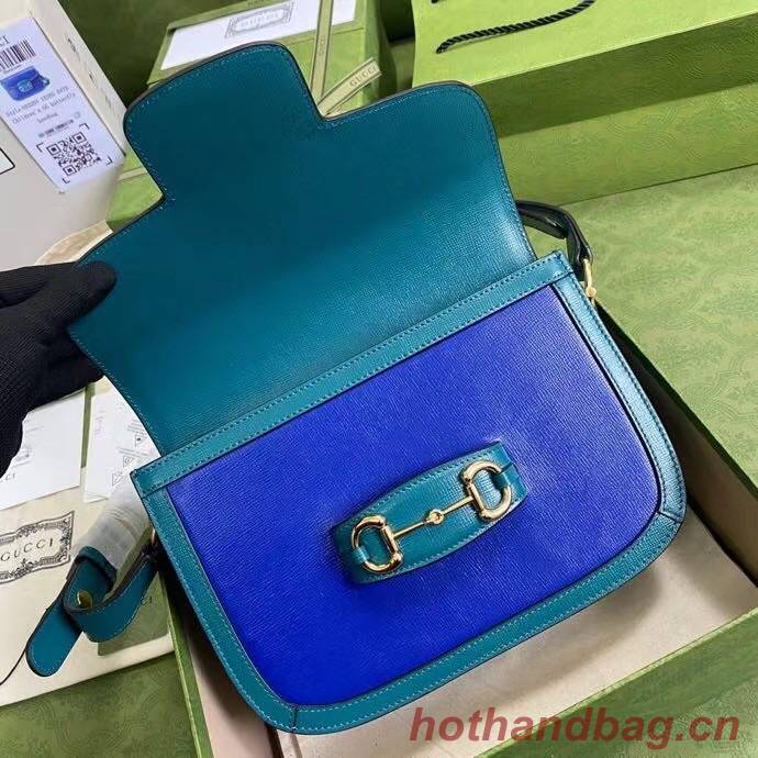 Gucci Horsebit 1955 small shoulder bag 602204 blue