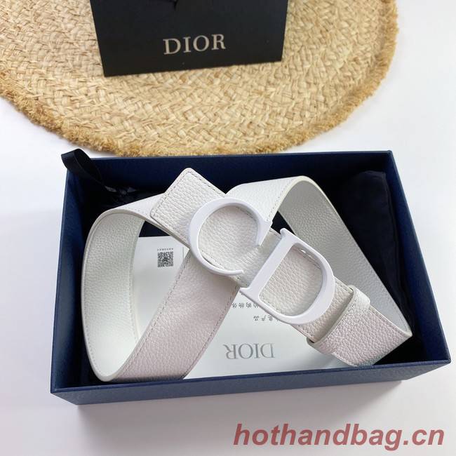 Dior Calf Leather Belt 35MM 2660 white