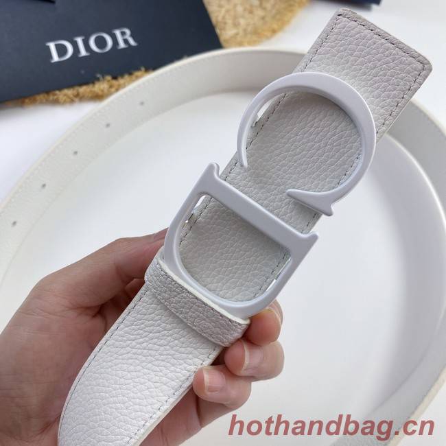 Dior Calf Leather Belt 35MM 2660 white