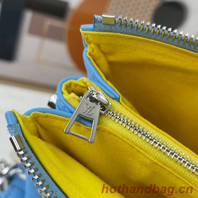 Louis Vuitton COUSSIN PM M58628 light blue&yellow