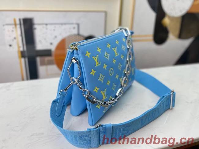 Louis Vuitton COUSSIN PM M58628 light blue&yellow