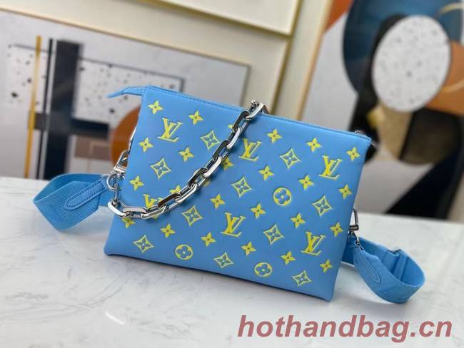 Louis Vuitton COUSSIN PM M58628 light blue&yellow