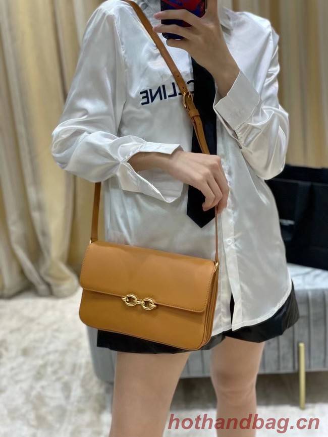 YSL LE MAILLON SATCHEL IN SMOOTH LEATHER 6497952  Apricot