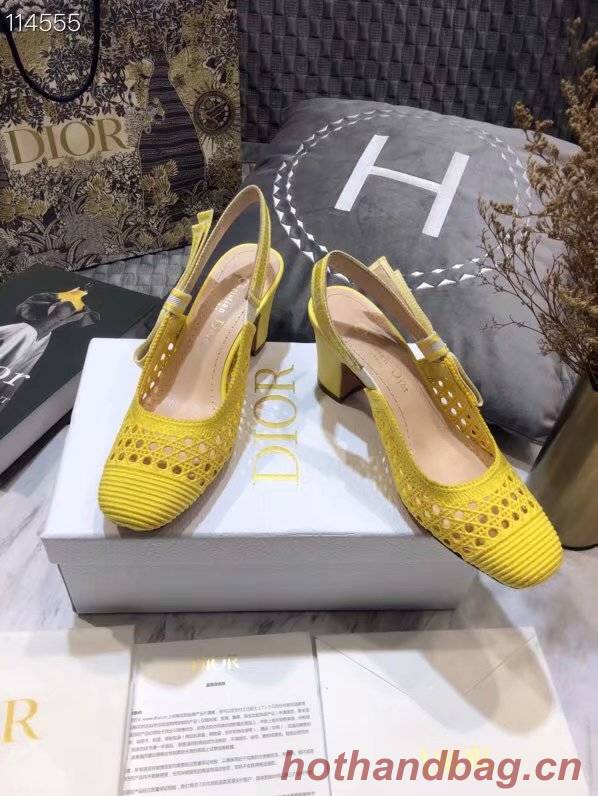 DIOR & MOI SLINGBACK PUMP Mesh Cannage Embroidery Dior777DJ-1