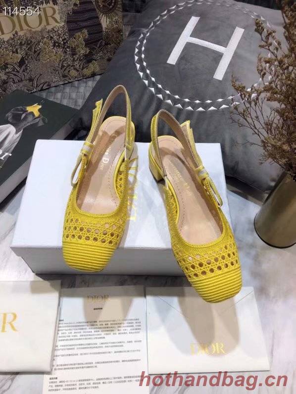 DIOR & MOI SLINGBACK PUMP Mesh Cannage Embroidery Dior777DJ-2