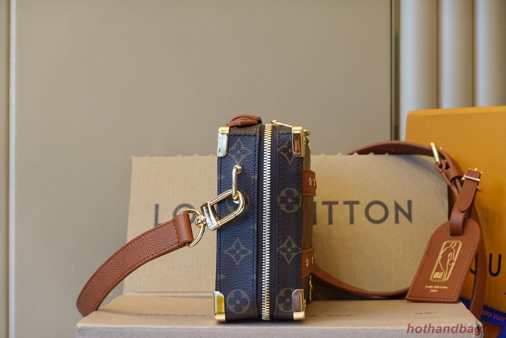 Louis Vuitton Monogram Canvas Handle Trunk Original Leather Bag M45785 Brown