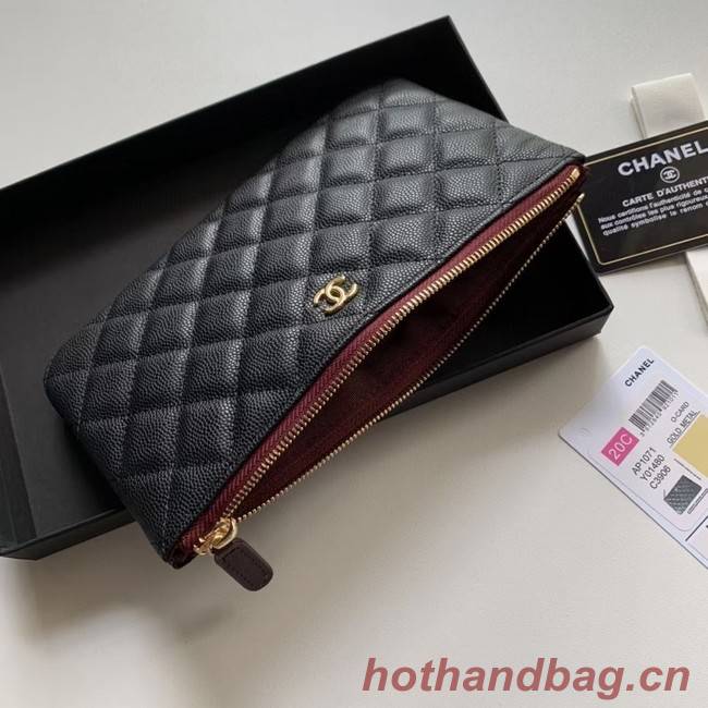 CHANEL 19 Caviar Original Leather Carry on bag AP1060 black