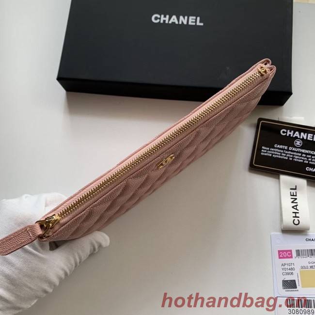 CHANEL 19 Caviar Original Leather Carry on bag AP1060 pink