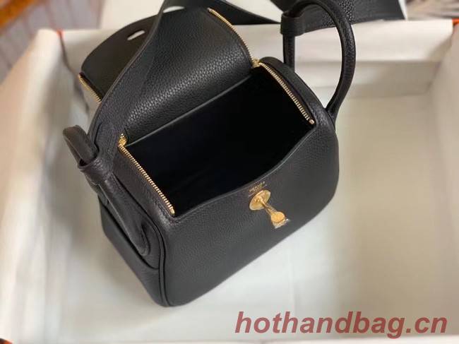 Hermes mini Lindy Original Togo Leather Bag OLD19 black