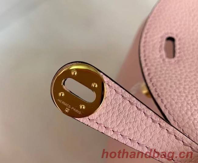 Hermes mini Lindy Original Togo Leather Bag OLD19 pink