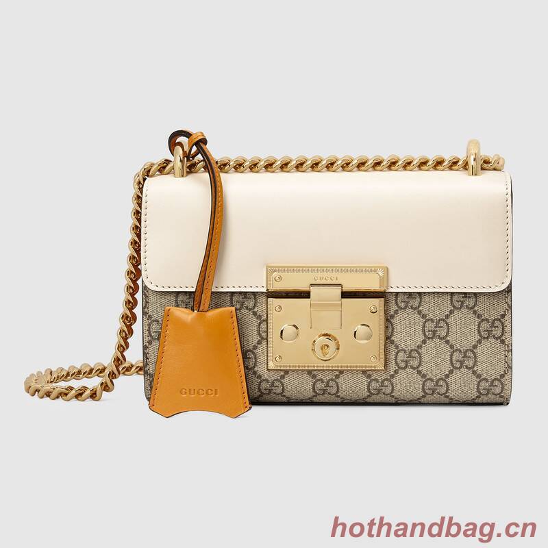 Gucci Padlock small shoulder bag 409487 White