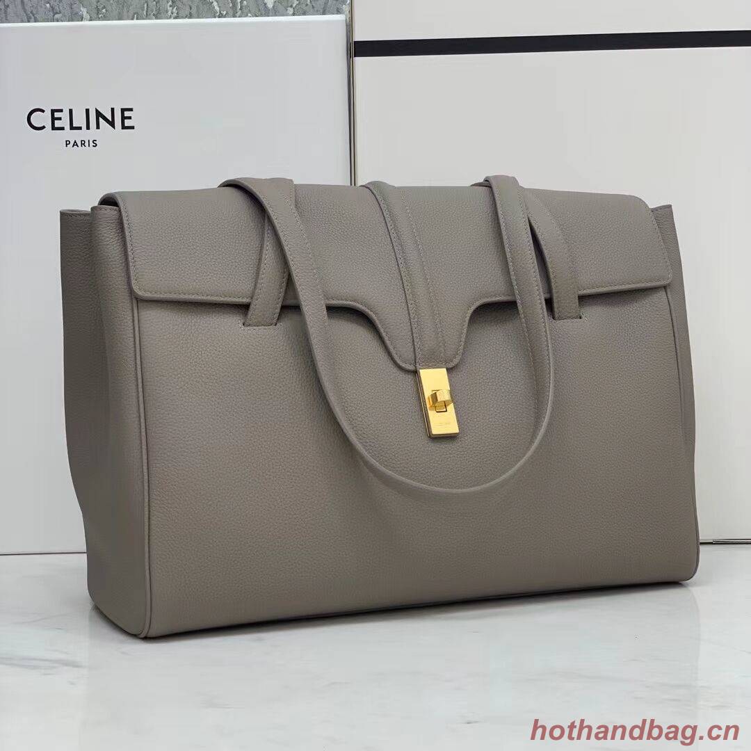 Celine MEDIUM SOFT 16 BAG IN SMOOTH CALFSKIN CR94043 grey