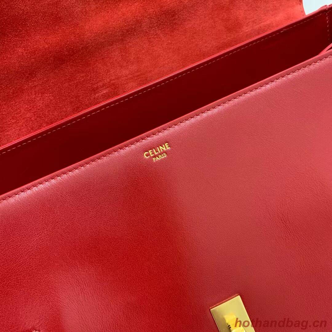 Celine MEDIUM SOFT 16 BAG IN SMOOTH CALFSKIN CR94043 red