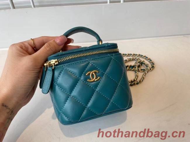 Chanel Original Small classic chain box handbag AP2198 blue