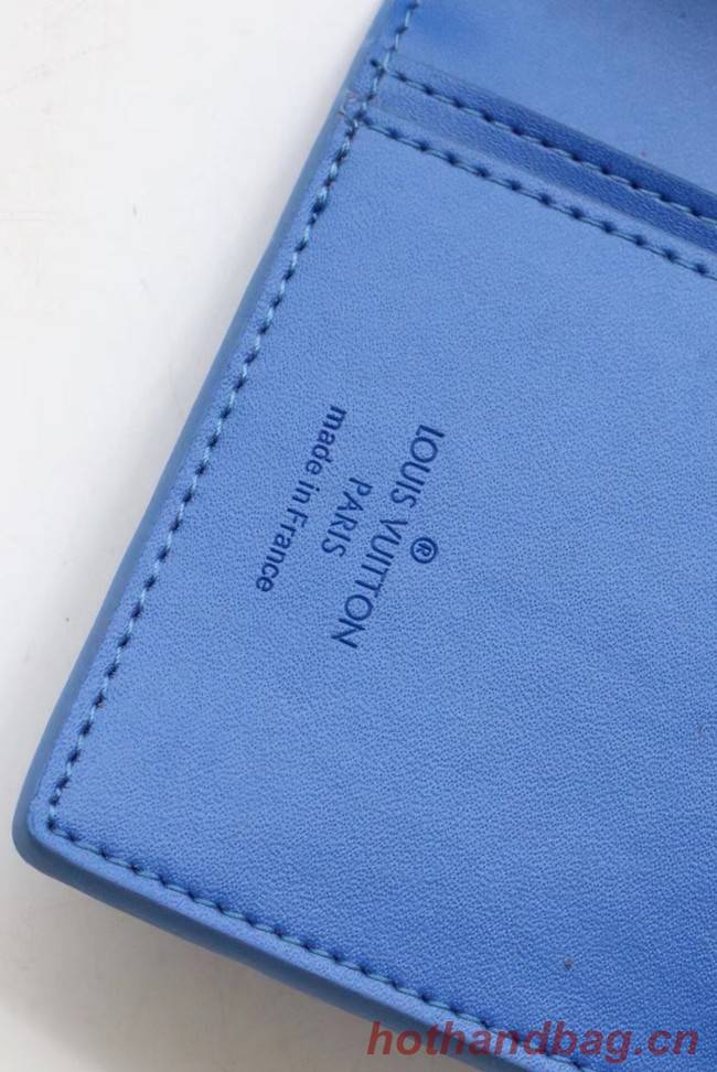 Louis Vuitton BRAZZA WALLET M80592 blue