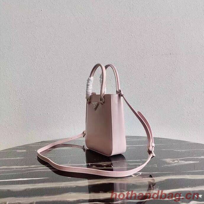 Prada Small brushed leather tote 1AD331 pink