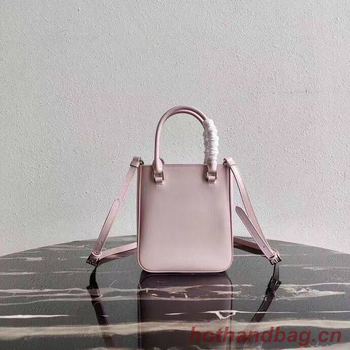 Prada Small brushed leather tote 1AD331 pink