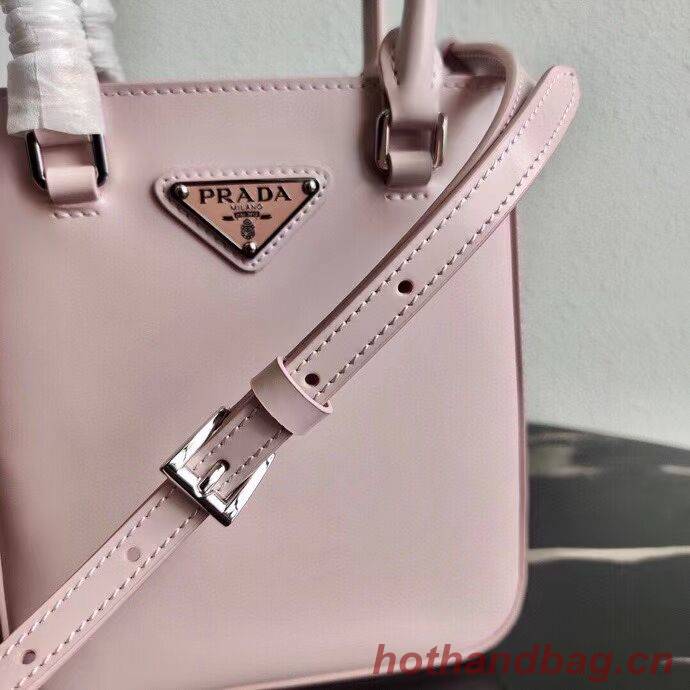 Prada Small brushed leather tote 1AD331 pink