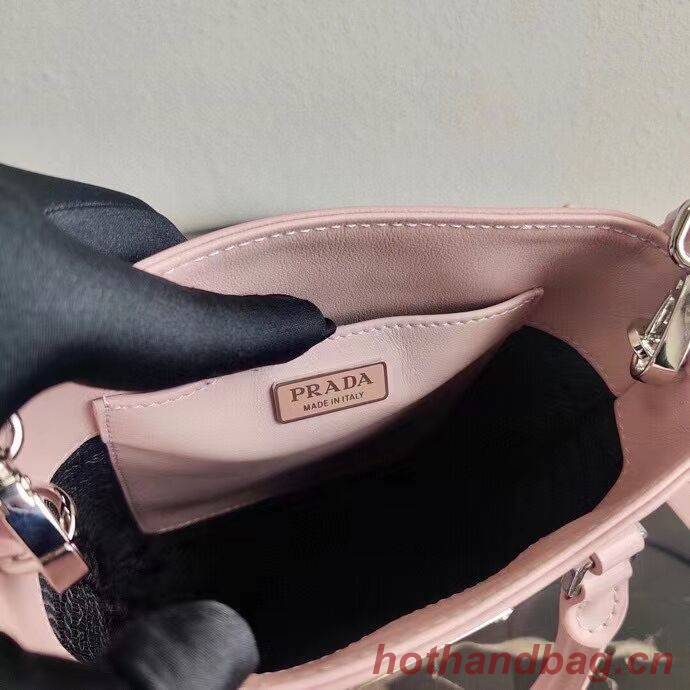 Prada Small brushed leather tote 1AD331 pink