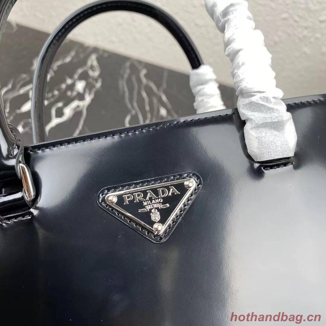 Prada brushed leather tote 1BA330 black