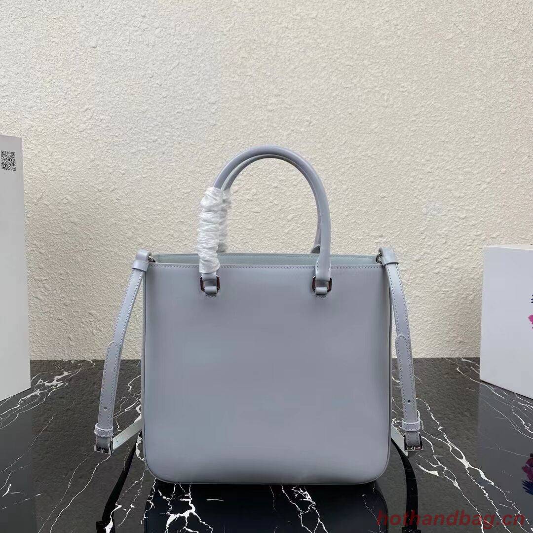 Prada brushed leather tote 1BA330 light grey