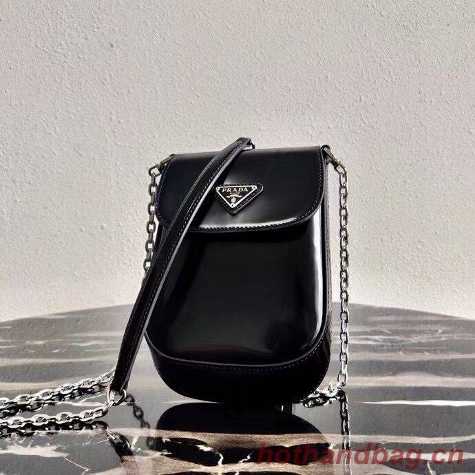 Prada Brushed leather mini-bag 1BH185 black