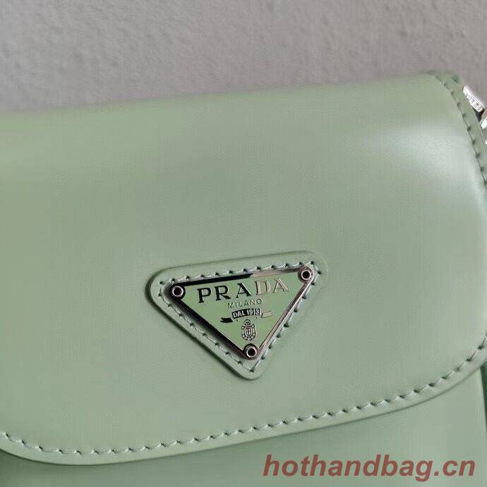 Prada Brushed leather mini-bag 1BH185 light green