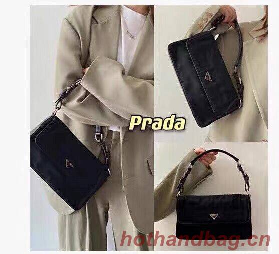 Prada Brushed leather small bag 2AD138 black