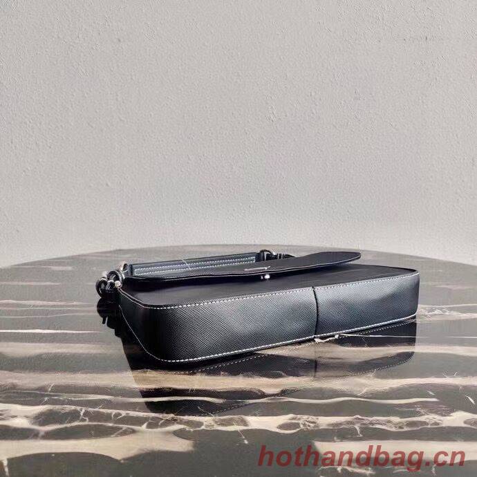 Prada Brushed leather small bag 2AD138 black