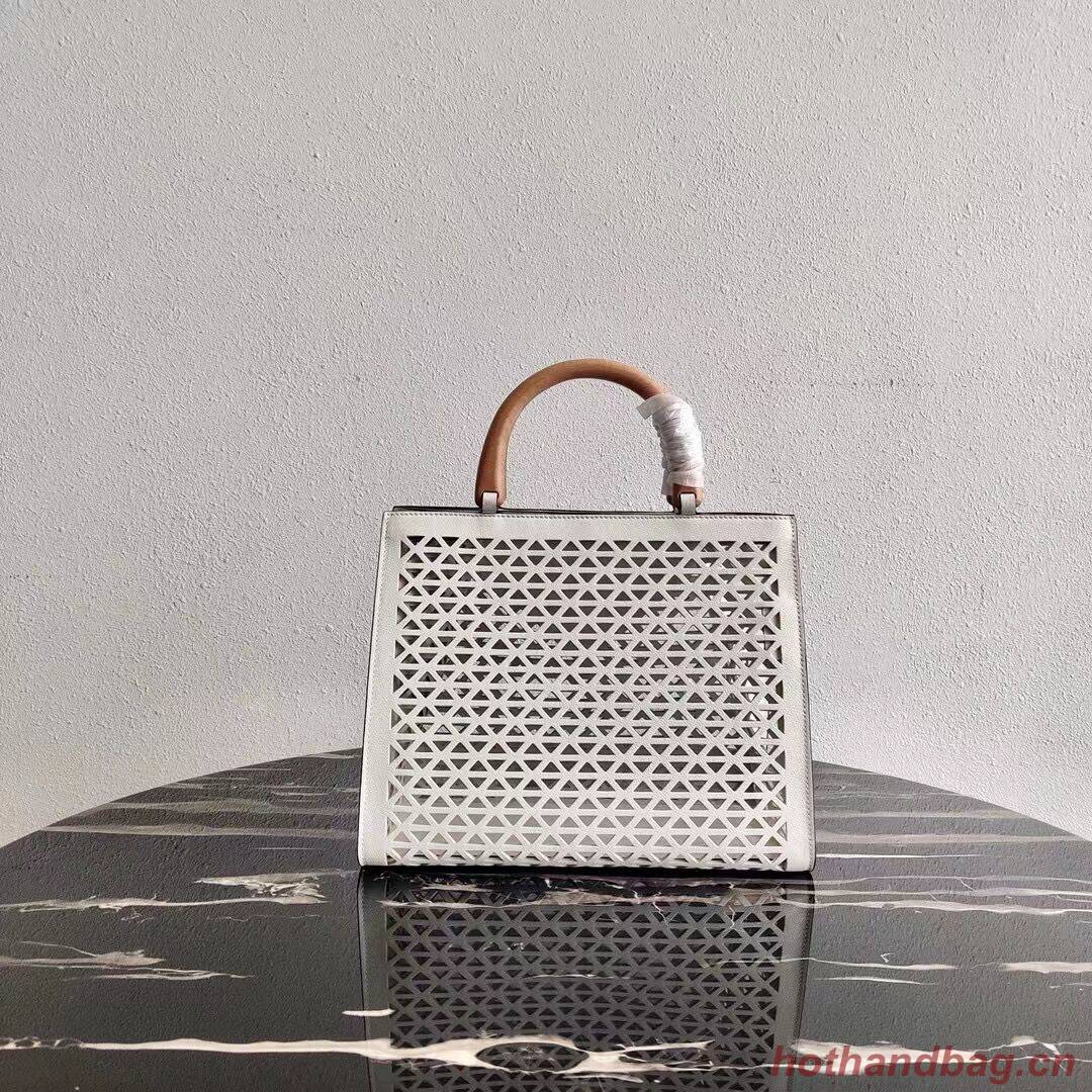 Prada leather tote bag 1AG405 white