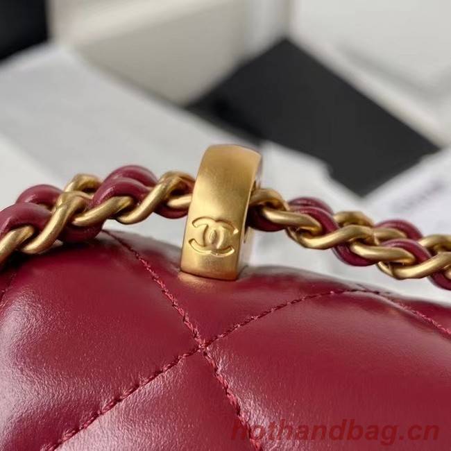 Chanel Flap Shoulder Bag Original leather AS2649 Wine