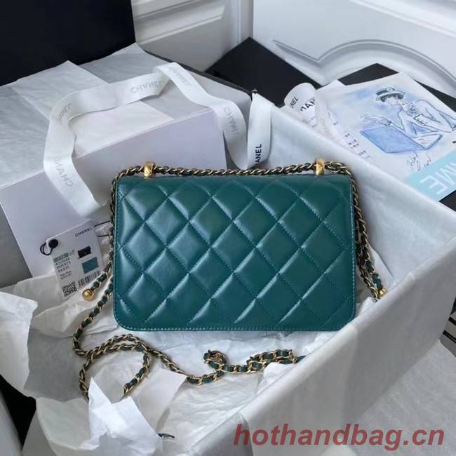 Chanel Flap Shoulder Bag Original leather AS2649 blue