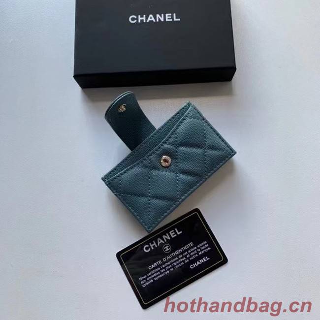 Chanel card holder AP0342 blue