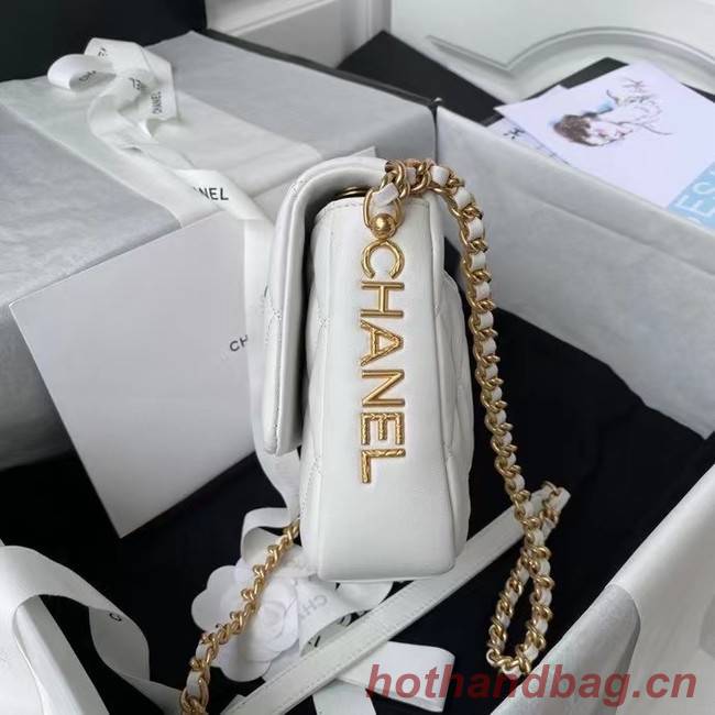 Chanel Flap Shoulder Bag Original leather AS2733 white