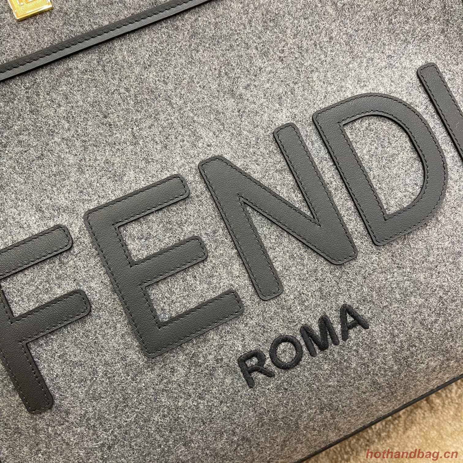 FENDI SUNSHINE LARGE flannel shopper 8BH375 Gray