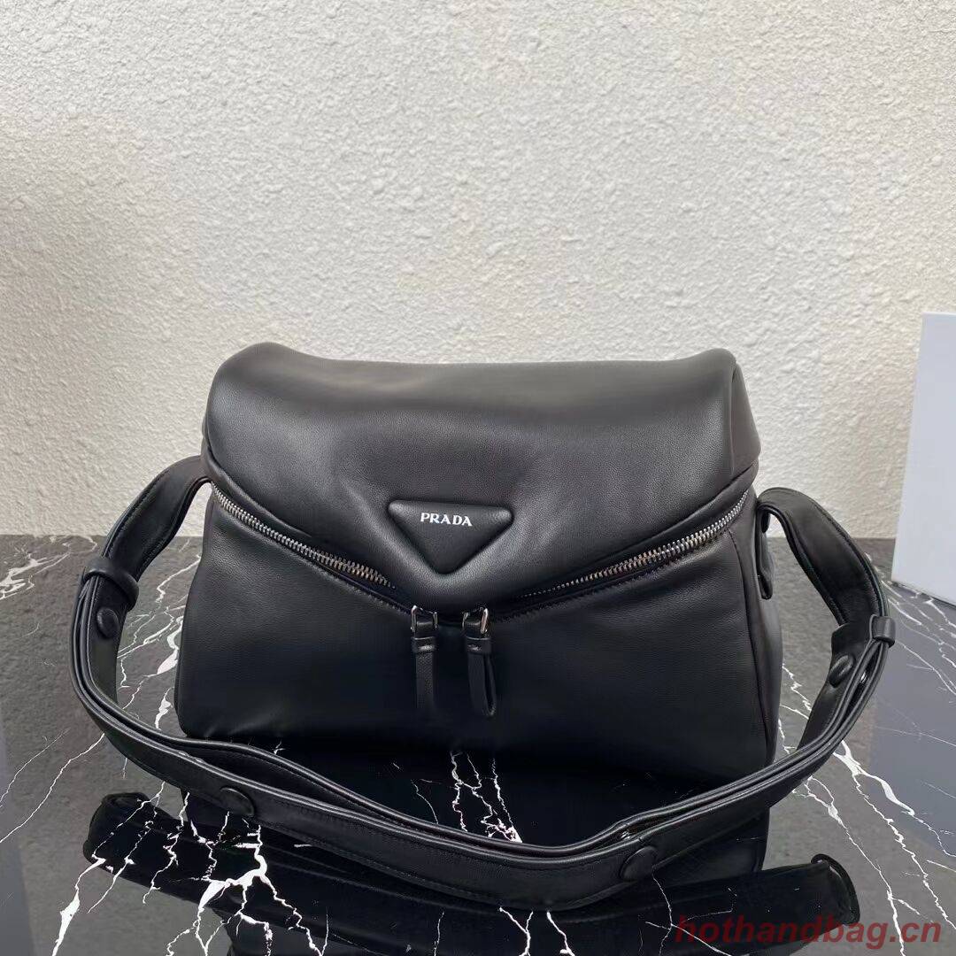 Padded nappa leather Prada Signaux bag 1BC165 black