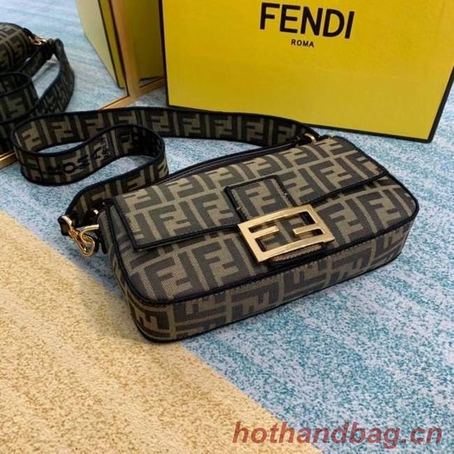 Fendi BAGUETTE Brown fabric bag 8BR600A6