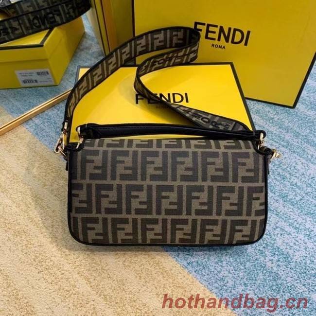 Fendi BAGUETTE Brown fabric bag 8BR600A6